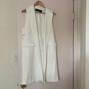 Zara white vest coat. Size S